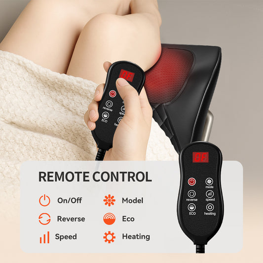 Luliqua ShoulderRelief handheld remote control - easy one-hand operation with 6 buttons for on/off, reverse, speed, model, ECO, and heating functions with LED display