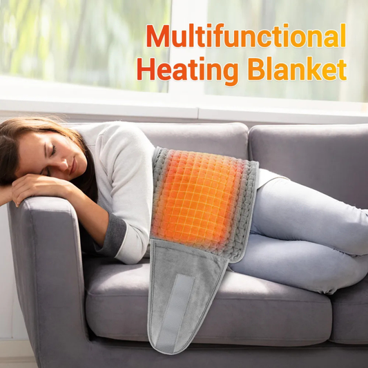 Luliqua ThermoWaist multifunctional heating blanket - versatile use for waist, back, abdomen, shoulders, and legs with adjustable straps for comfortable heat therapy anywhere