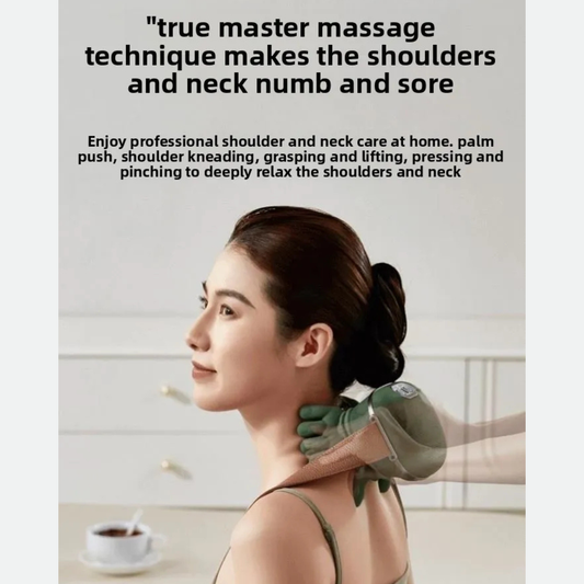 Luliqua NeckEase true master massage technique makes shoulders and neck numb and sore - enjoy professional shoulder and neck care at home with palm push, shoulder kneading, grasping and lifting, pressing and pinching to deeply relax