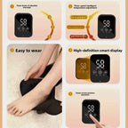 Product features including vibration massage, temperature adjustment, ease of wear, smart display, and touch screen operation | Best Ankle Massager with Heat Therapy for Pain Relief | Rechargeable & Portable