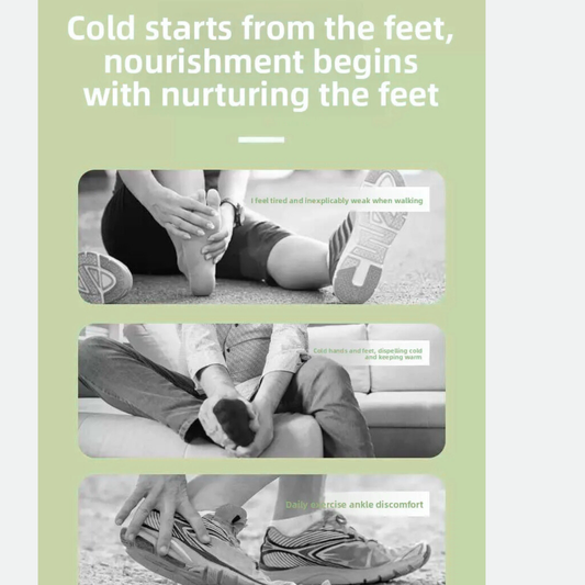 Luliqua AnkleRelief massager benefits - warming cold feet, relieving tired weak ankles when walking, and easing daily exercise ankle discomfort