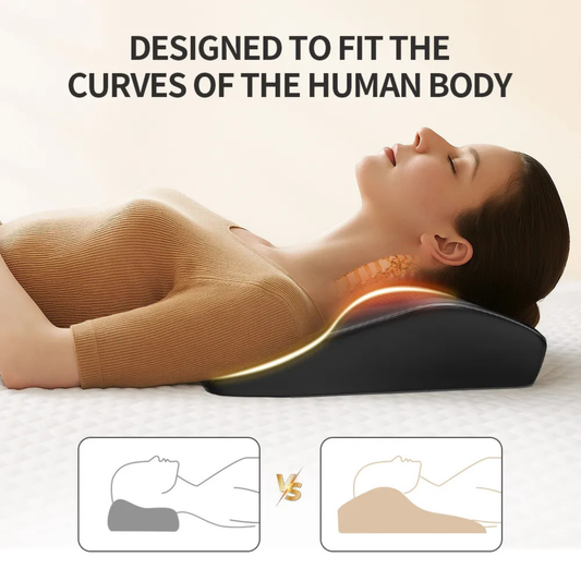 Luliqua ShoulderRelief designed to fit the curves of the human body - ergonomic contoured shape provides superior neck and shoulder support compared to flat pillows