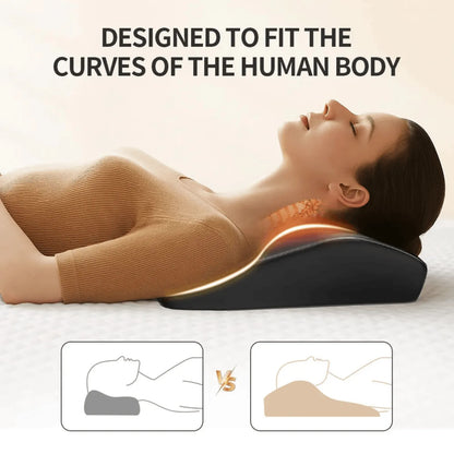 Luliqua ShoulderRelief designed to fit the curves of the human body - ergonomic contoured shape provides superior neck and shoulder support compared to flat pillows