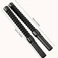 Luliqua PowerRope black 50cm cordless battle ropes dimensions - 19.69 inch length with ribbed handles and textured grip for full body workout training