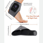 Gray ankle support device with digital display | Best Ankle Massager with Heat Therapy for Pain Relief | Rechargeable & Portable