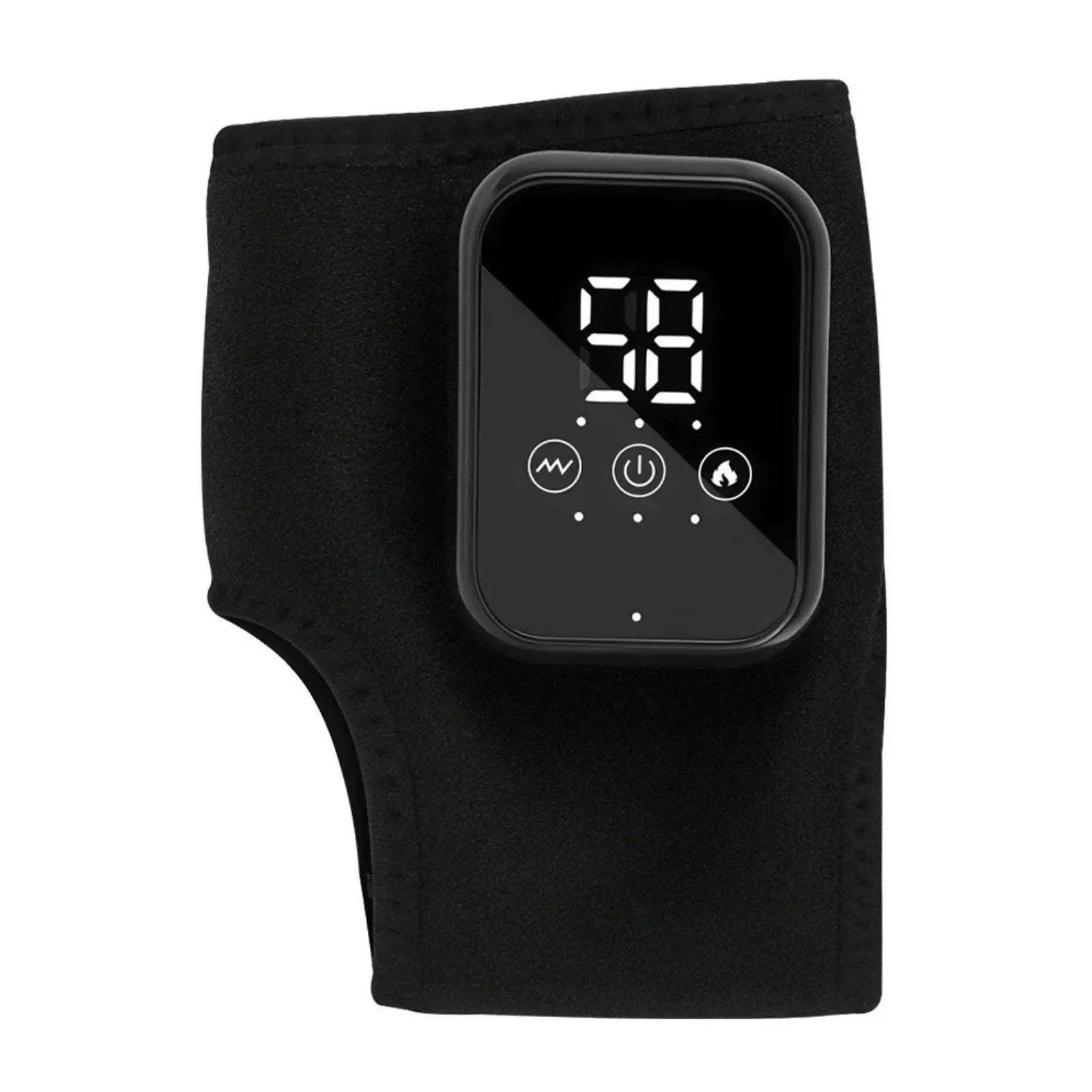 Black Best Ankle Massager with Heat Therapy for Pain Relief | Rechargeable & Portable with a digital display 