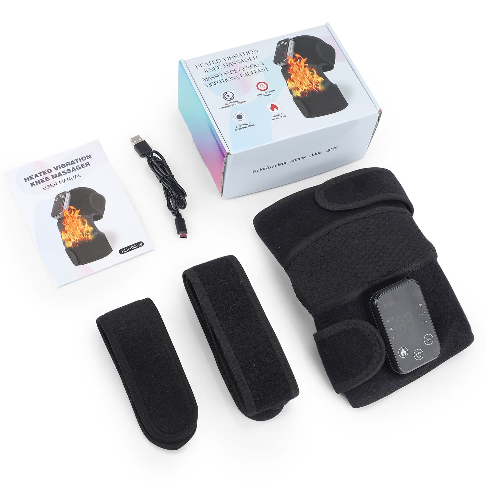 Luliqua FlexiWrap™ Cordless Heated Vibration Wrap – Multi-Use for Shoulder, Knee & Leg