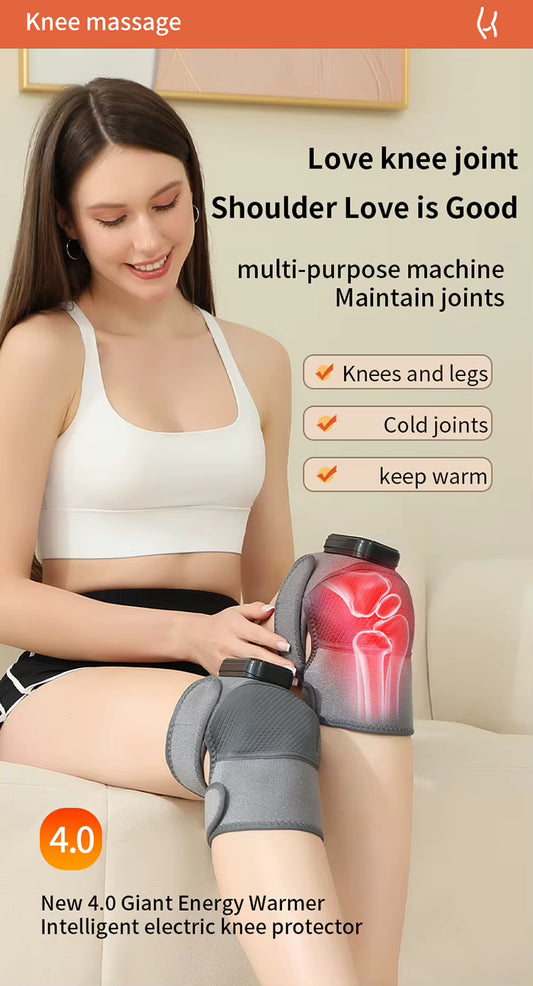 Luliqua KneeComfort™ Heated Knee Massager with Vibration - Adjustable Heat & Massage Settings