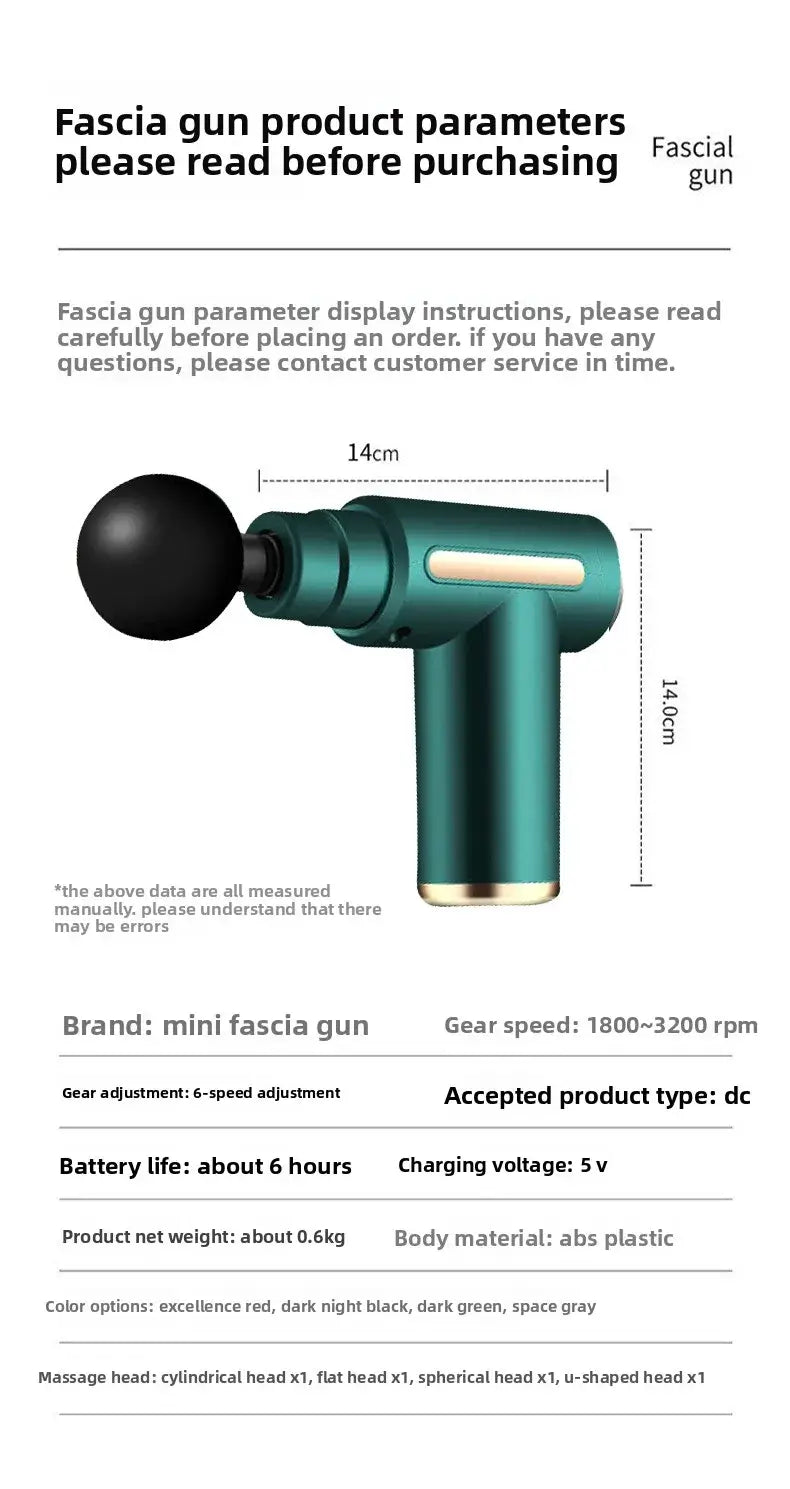 Best Mini Portable Massage Gun for Muscle Recovery | Quiet & Compact 