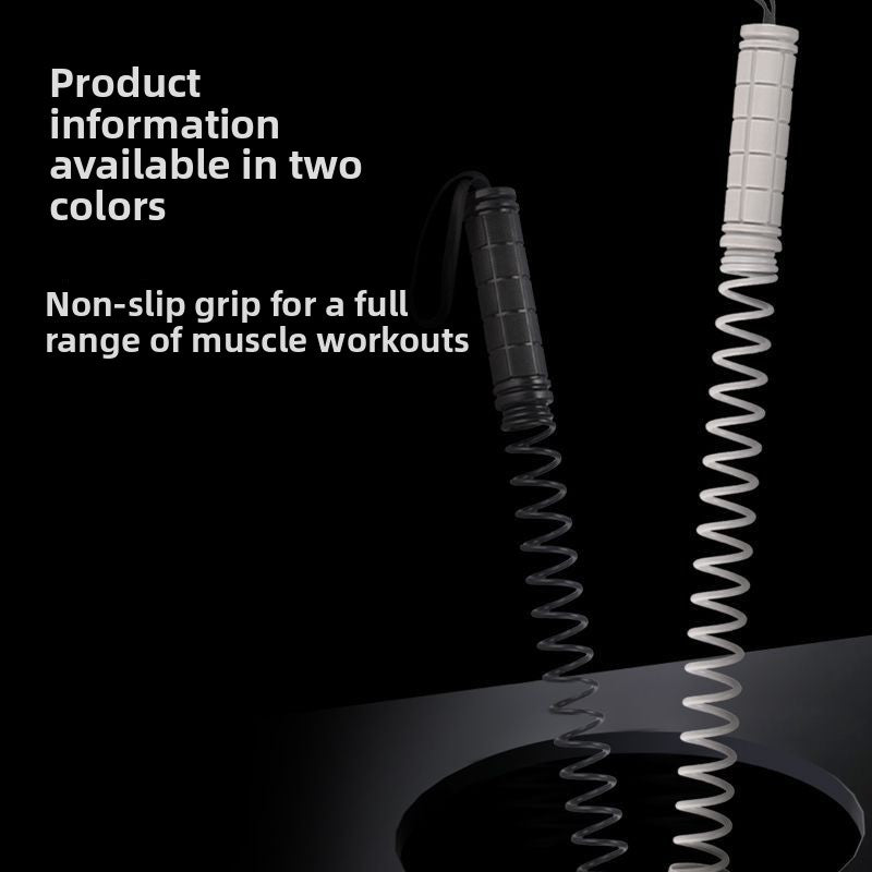 Luliqua PowerRope available in two colors - black and white cordless battle ropes with non-slip grip handles and spring design for full range of muscle workouts