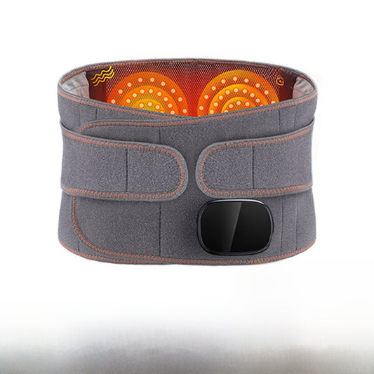 Luliqua WaistRelief heated massage waist belt with dual infrared heat therapy pads and LED control panel - adjustable compression support for lower back pain relief