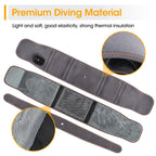 Best Gray Heated Waist Belt for Back Pain Relief | Rechargeable Lumbar Massager with close-up details 
