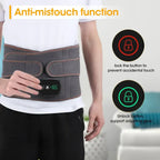Person wearing Best Heated Waist Belt for Back Pain Relief | Rechargeable Lumbar Massager with digital display and anti-mistouch function features.