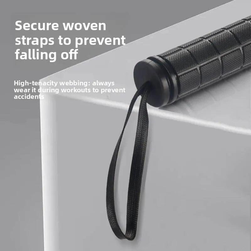 Luliqua PowerRope secure woven wrist straps - high-tenacity webbing black straps to prevent falling off, always wear during workouts to prevent accidents and ensure safe grip