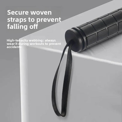 Luliqua PowerRope secure woven wrist straps - high-tenacity webbing black straps to prevent falling off, always wear during workouts to prevent accidents and ensure safe grip