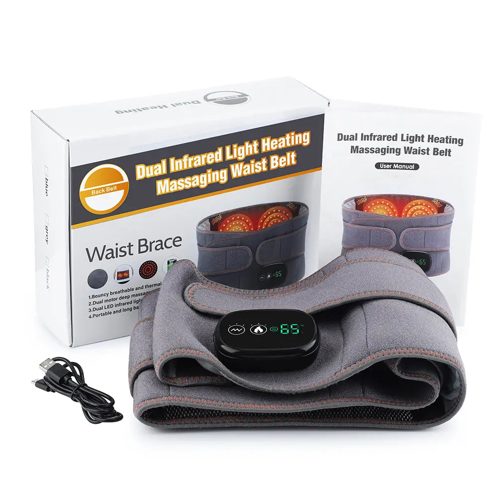 Heated Waist Massager Belt – Lumbar Support & Comfort