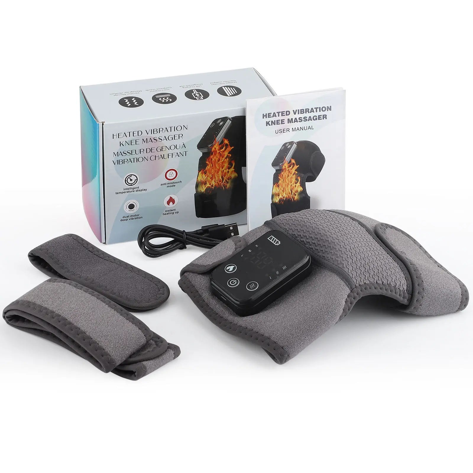 Luliqua FlexiWrap™ Cordless Heated Vibration Wrap – Multi-Use for Shoulder, Knee & Leg